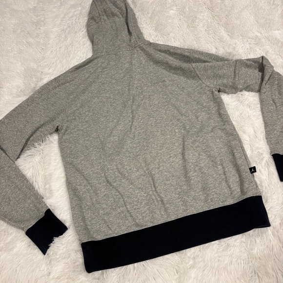 Nike Air Jordan All Around FZ Hooded Zip Front Gray Black Jacket Medium - Picture 10 of 12